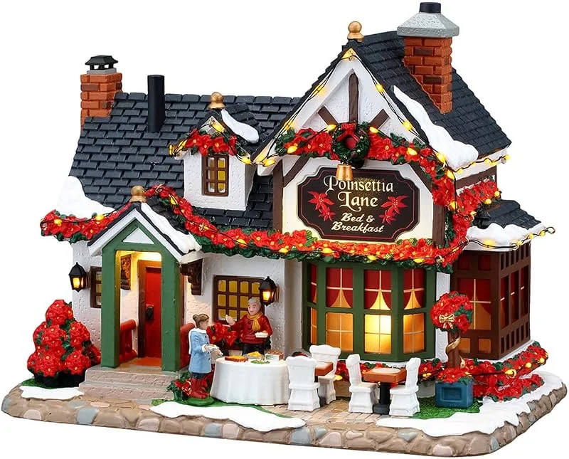 Marke: Lemax Lemax Poinsettia Lane Bed & Breakfast, B, O (4, 5 V) — Weihnachtsdeko