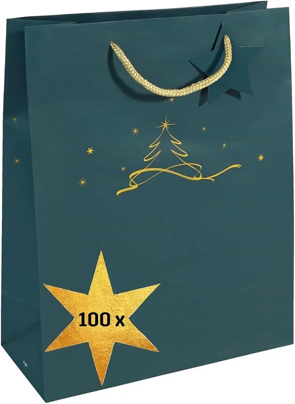 Besuche den Sigel-Store SIGEL Papier Geschenktüten Christmas Tree groß 33 x 26 cm 100er Set — Geschenkverpackung