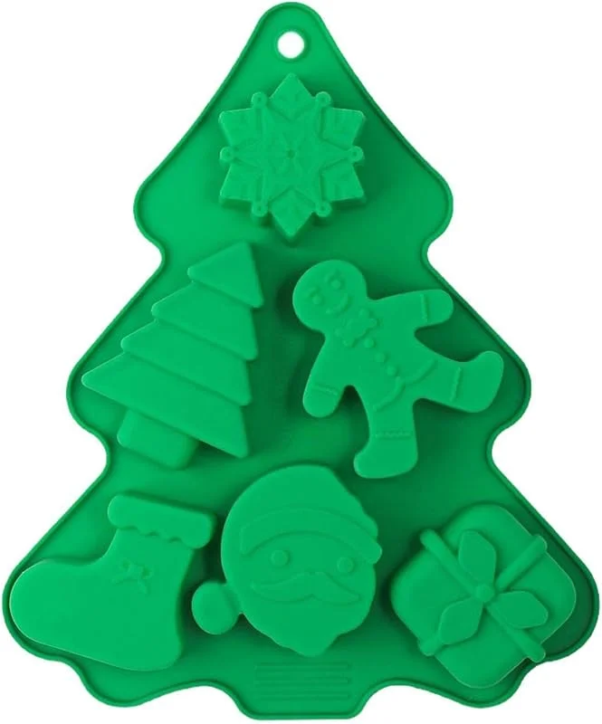 Marke: Generisch Weihnachts-Schokoladenformen Silikon Weihnachtsmann Schneeflocke Leicht — Weihnachtskueche