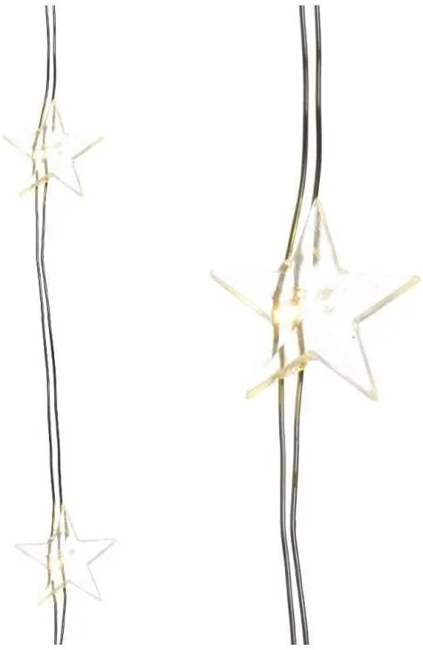 Marke: Kaemingk LED Draht Lichterkette 95cm mit Sternen 20 Micro-LEDs Warmweiß Silber — Weihnachtsbeleuchtung