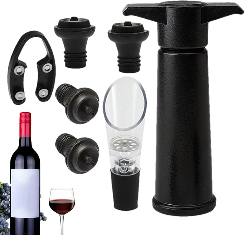 Marke: Genérico Genérico Weinflaschenverschluss, Flaschenöffner-Set zum Schneiden und Ausgießen, wiederverwendbar, Vakuum-Weinverschluss, für Champagner, Bier, Küche, Hochzeit, Bar, Zuhause, Männer und Frauen — Wein und Festtafel