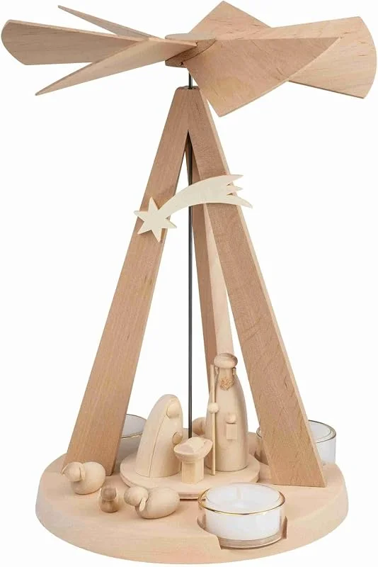 Besuche den Seiffener Volkskunst-Store Seiffener Volkskunst Schalling, Weihnachtspyramide Pyramide aus dem Erzgebirge, Mini-Delta Pyramide — Weihnachtsdeko