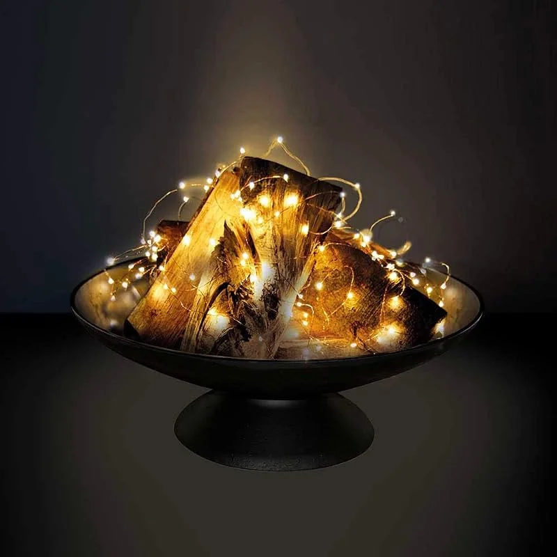 Besuche den NCC-Licht-Store NCC-Licht LED Kupferdraht Lichterkette 20 Meter IP65 wasserdicht 200 LEDs Warmweiß dimmbar Set mit Netzteil und Fernbedienung — Weihnachtsbeleuchtung