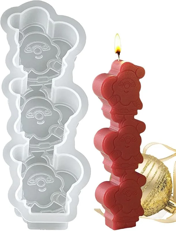 Marke: Generisch Weihnachts-Schokoladenformen, 3 Mulden, Silikon, Weihnachtsbaum — Weihnachtskueche