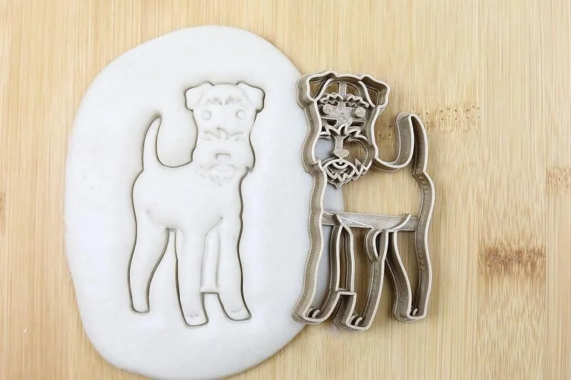Besuche den my3dbase-Store Hund Cookie Cutter Fondant Keksstempel, Ausstechform Keksausstecher Plätzchen Airedale Terrier ganz ca. 8cm — Weihnachtskueche