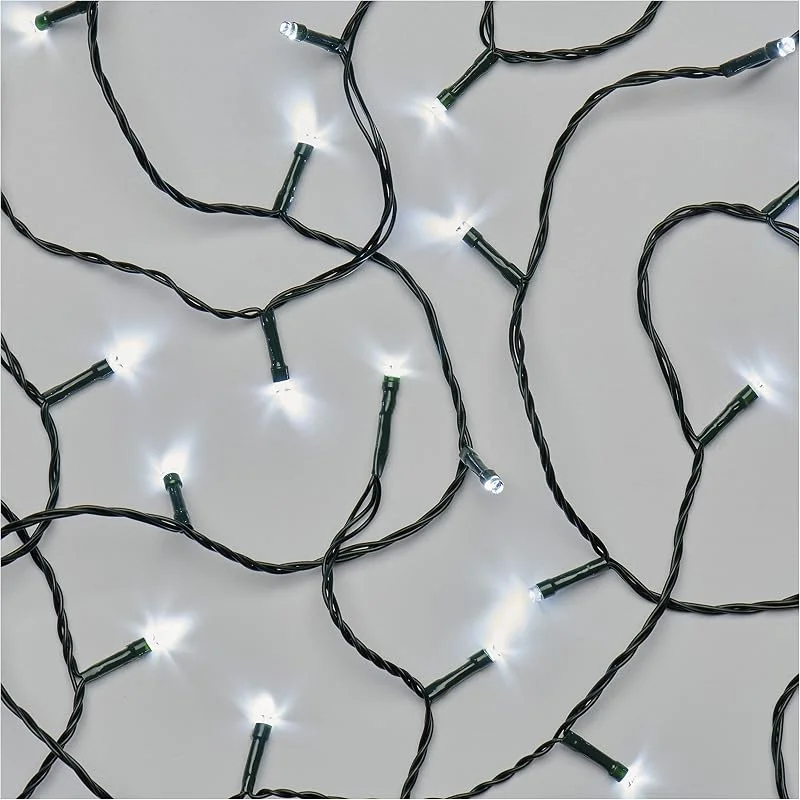 Besuche den EMOS-Store EMOS LED-Lichterkette kaltweiß für Innen und Außen, 8m lange IP44 Weihnachtslichterkette mit 80 LEDs + 5m Zuleitung und Netzteil, 6 Stunden Timer Funktion, für Party, Weihnachten, Deko — Weihnachtsbeleuchtung