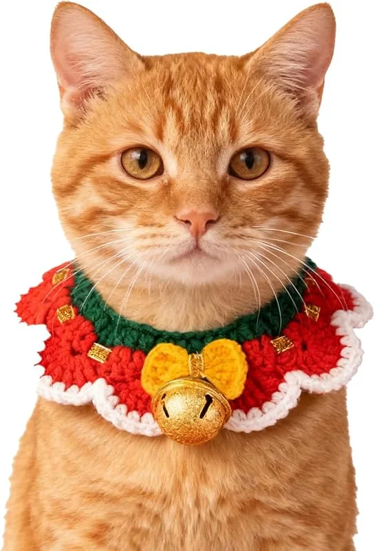 Marke: Generisch Weihnachts Schal für Haustiere Festliches Zubehör Für Kätzchen Kostüme — Weihnachtsmode