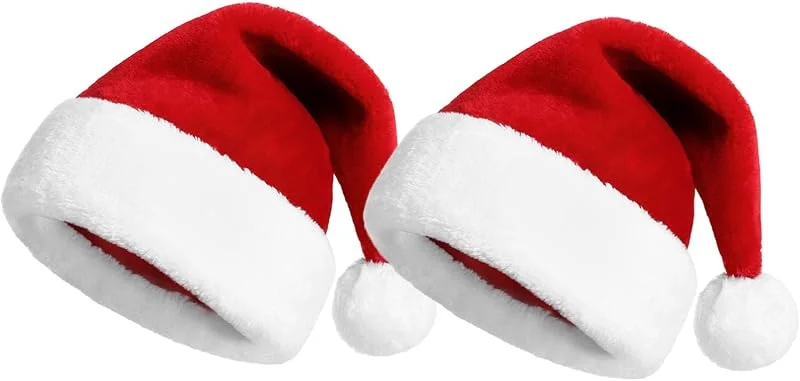 Besuche den KONVINIT-Store KONVINIT Weihnachtsmütze Kinder Rot Plüsch Nikolausmütze Warm Kurzform — Weihnachtsmode