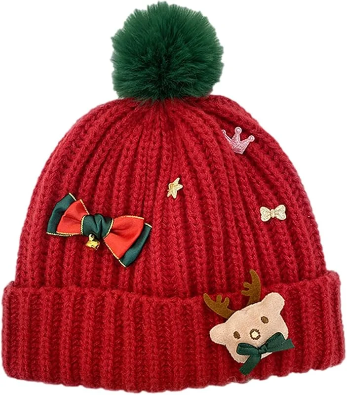 Marke: Générique Générique Strickmütze, Weihnachtsmützen für Erwachsene, Urlaubsmützen Strickmützen - Häkelmütze, Weihnachtsmannmütze, Winter-Strickmütze, Wintermütze, 6+ Jahre — Weihnachtsmode