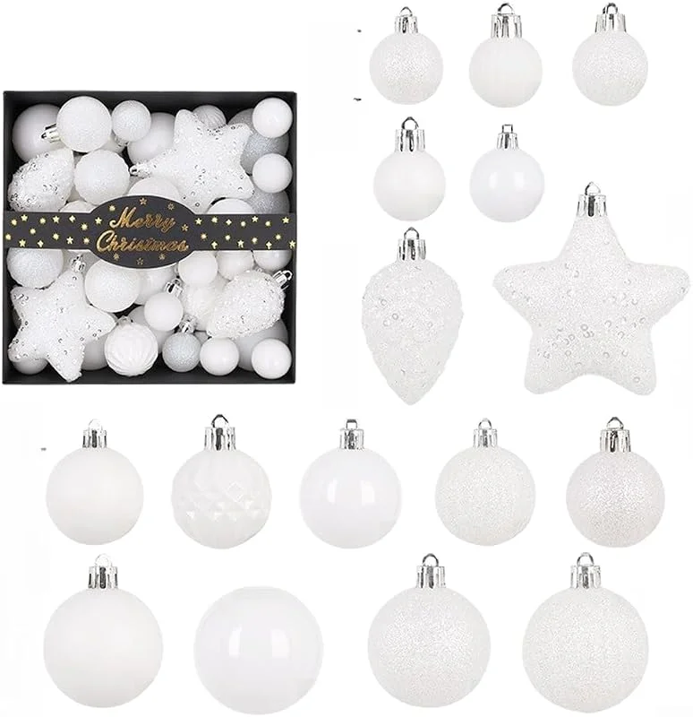 Besuche den ZWEquipint-Store 50-teiliges Weihnachtsbaumschmuck-Set, Kunststoff, hängende Dekoration für — Weihnachtsdeko