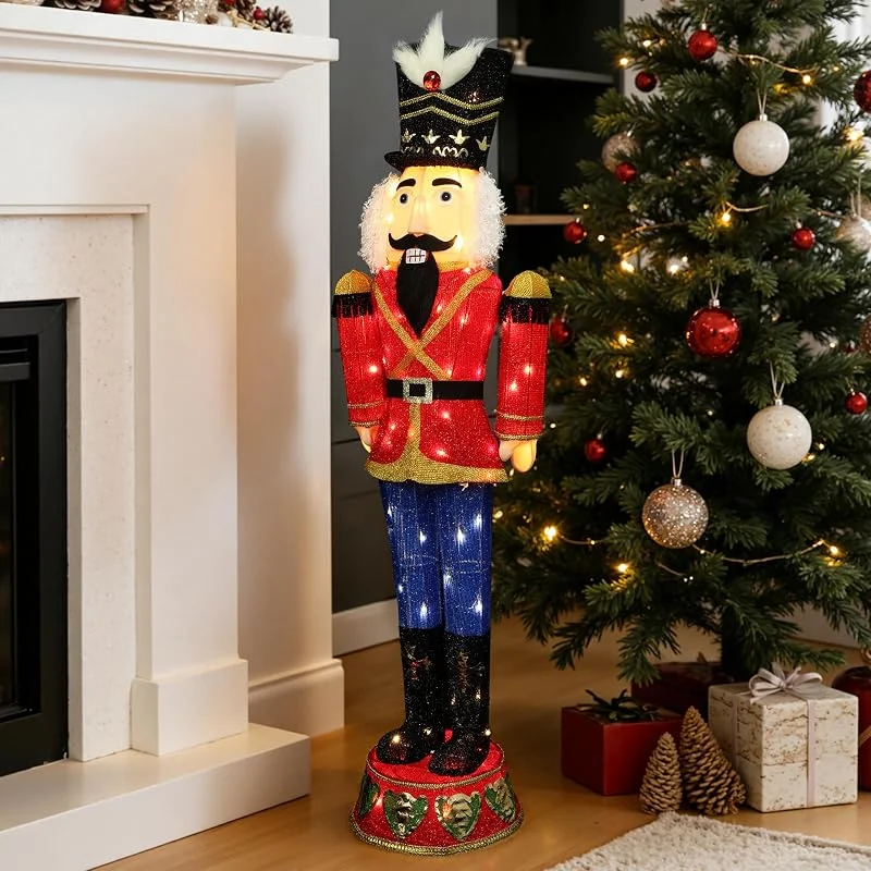 Besuche den Hometopia-Store Hometopia Nussknacker Beleuchtet 122 cm mit 80 warmweißen LEDs — Weihnachtsdeko