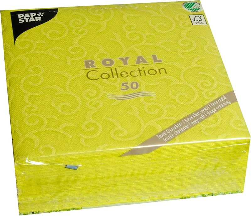 Besuche den PAPSTAR-Store Papstar, 50 Servietten "ROYAL Collection" 1, 4-Falz 40 cm x 40 cm limonengrün "Casali", #84882 — Advent und Tisch
