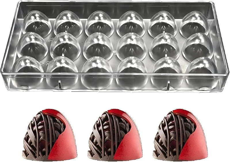 Marke: TUKE TUKE Schokoladenform aus Polycarbonat (PC) – lebensmittelechte Kunststoffform für selbstgemachte Desserts, Kuchendekorationen, Eiswürfel – wiederverwendbare Backwerkzeuge für Zuhause (C_ Kugelform) — Weihnachtskueche