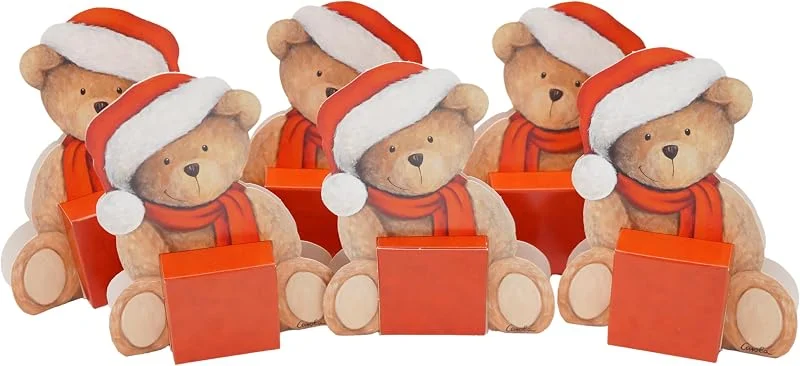 Besuche den PE ÄM-Store Weihnachtliche Geschenkschachteln ~ Bärchen, Geschenk Box, Befüllbar, Weihnachten & Advent, Karton, Motiv Weihnachtsbär, 6er Pack — Geschenkverpackung