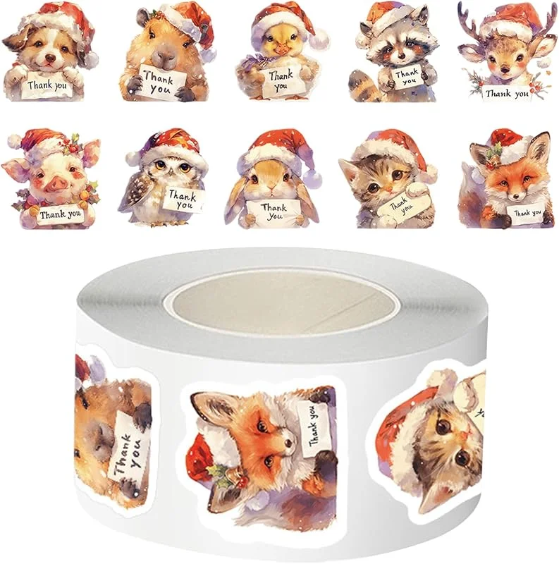 Marke: Veasbuu Weihnachtsaufkleber Für Karten Tier Dankeschön Dekorative Abziehbilder — Geschenkverpackung
