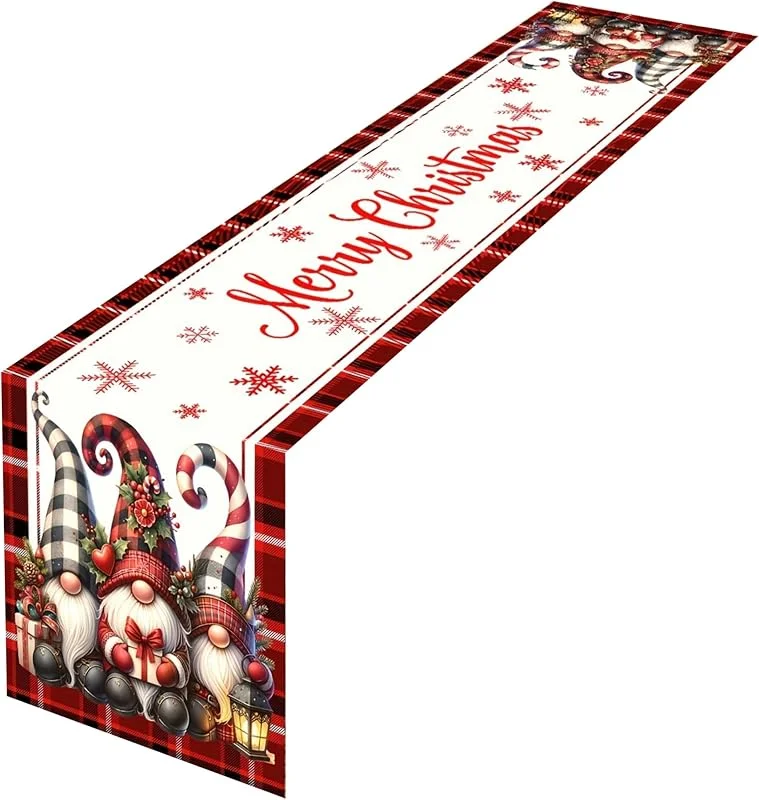 Marke: Faticenic Weihnachtsläufer, Feiertags-Tischläufer, lebendige Festliche Drucke für Weihnachten, Zuhause, Party, Dekoration, 70, 87 x 11, 81 Zoll, Stil 2 — Küche & Haushalt