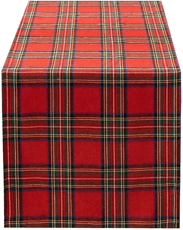 Marke: Lpitoy Vintage Tischläufer, Weihnachtstischläufer, Tartan-Plaid, Heim-esstischdekoration, Tischdecke Für Festivals, Weihnachtsfeiern, Tischdecke Für Tisch — Küche & Haushalt