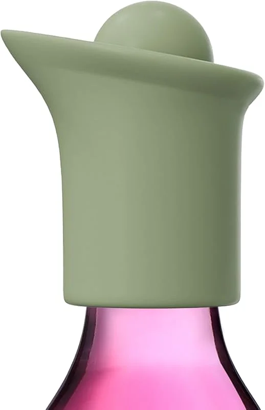 Marke: Générique Weinstopper- und Ausgießer-Set Auslaufsicherer Silikon-Korkverschließer — Wein und Festtafel