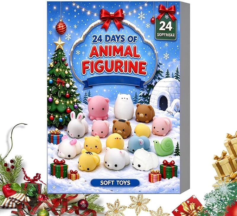 Marke: Teksome Adventskalender 2026 24 Tage Advents-Tier-Mini-Figuren — Weihnachtsdeko