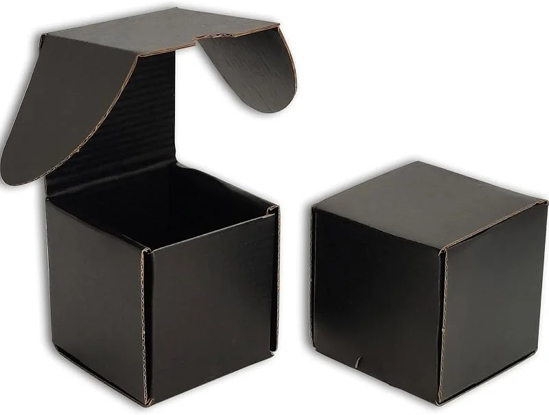 Marke: Cenoid Kleine Versandkartons 76x76x76 mm Schwarz Maxibrief Warensendung Karton Versandboxen Verpackungskartons Pakete für Versand (50 Stück) — Geschenkverpackung