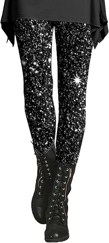 Marke: Generisch Weihnachts Leggings Damen Große Größen Thermoleggings Winter Jogginghose Baumwolle Freizeithose Christmas Leggings Push Up Weihnachten-Strumpfhose Winter Thermohose Thermo-Yogahose Sequin Trousers — Weihnachtsmode