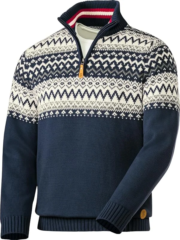 Marke: Hinterstoisser Pullover Herren, Warmer Norweger Pullover für Herren — Weihnachtsmode