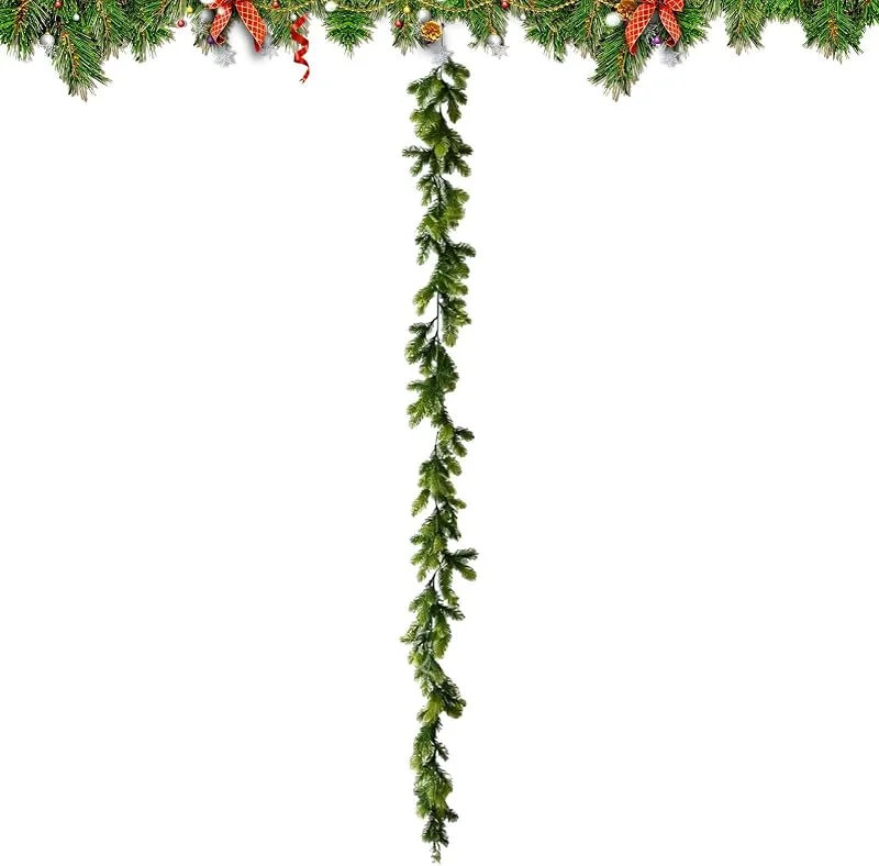 Marke: Generisch Weihnachtsgirlande für draußen 180 cm Lange weiche Zedern-Deko — Weihnachtsdeko