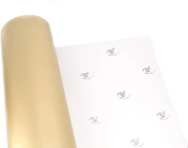 Marke: Star Geschenkpapier einfarbig 70cm x 2m Rolle schimmernd Gold — Geschenkverpackung