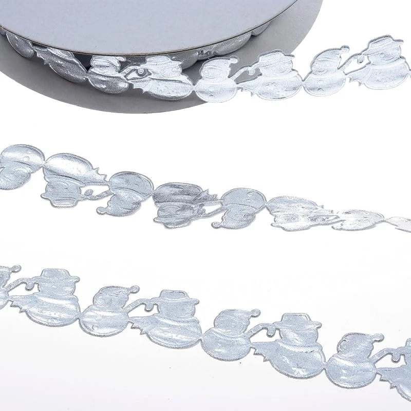 Marke: Deko und Band Schneemänner Kartengestaltung Scrapbooking Weihnachtskarten Winter Winterdekoration SekleBo® Selbstklebende Schneemänner - silber - 22 mm Breite 9, 3 m Rolle - 94512-10 — Geschenkverpackung