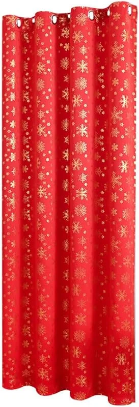 Marke: BESTOYARD BESTOYARD Weihnachtsvorhang Weihnachten Feier Rot Polyester Verdunkelung — Weihnachtsbeleuchtung