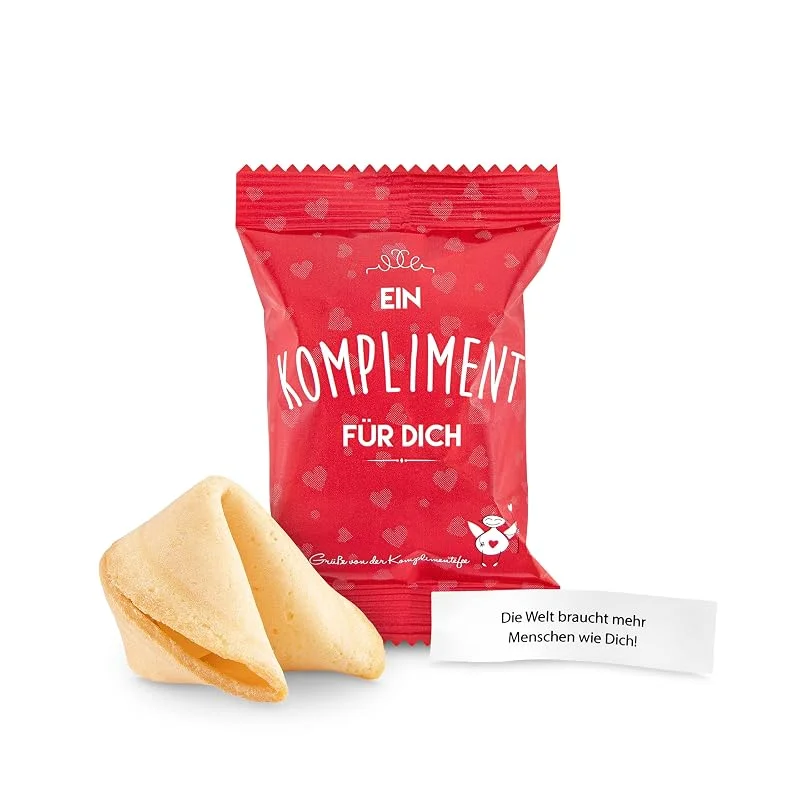 Besuche den Schöne Güter-Store Glückskekse Ein Kompliment für Dich 15 Stück Glückskekse Kompliment Geschenk Muttertag, Danke, Geschenk Büro, Schön dass Du da bist, Adventskalender Füllung, frisch gebacken, vegan & made in Germany — Advent und Tisch