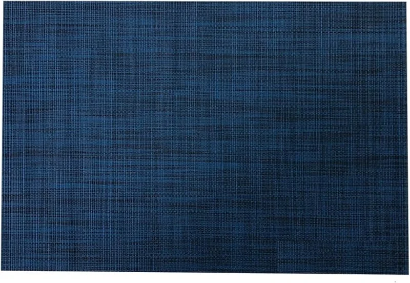 Besuche den Epinki-Store Epinki Tischsets Abwaschbar Natur Quadratisch, 2er Set 30x45CM Platzsets Weihnachten Europäischer Stil Gewebt Streifen aus 70% Vinyl 30% Polyester, Tischuntersetzer Wohnzimmer Dunkel Blau — Küche & Haushalt