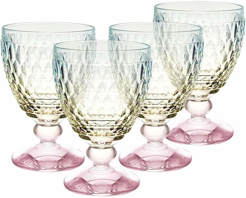 Villeroy & Boch Boston Pearl Rotweinglas 4er Set, Bunt Schimmernd, Spülmaschinenfest, Weinglas, Glas für Rotwein, Buntes Glas, Kristallglas — Wein und Festtafel