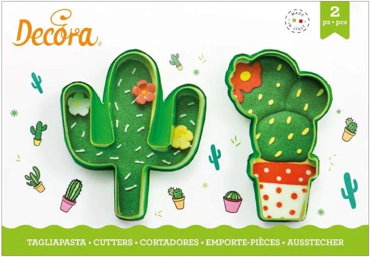 Marke: Decora Decora 0255072 AUSSTECHER AUS KUNSTSTOFF KAKTUS 2-TLG 9 X H 2, 2 CM, Grün — Weihnachtskueche