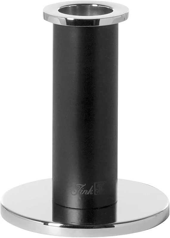 Besuche den Fink-Store FINK Kerzenleuchter Strato schwarz, Silber für Stabkerzen - H 11, 7 cm — Kerzenlicht Abendessen