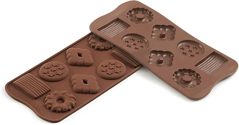 Besuche den silikomart-Store silikomart, SCG25 Silikonform für CHOCO BISCUITS Pralinen, Antihaft, 8 Pralinen, 1er Pack Form für Süßigkeiten, Easy Choc, Ø 6, 5 mm - Ø 6, 4 mm - Ø 6, 2 mm - Ø 7, 8 mm, Made in Italy — Weihnachtskueche