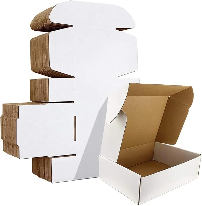 Besuche den HORLIMER-Store HORLIMER 25 Stück Versandkarton Klein Karton Box, 229x153x51mm Verpackungskartons mit Deckel für Warensendung, Geschenkbox, Faltkarton, Postkarton(Weiß) — Geschenkverpackung