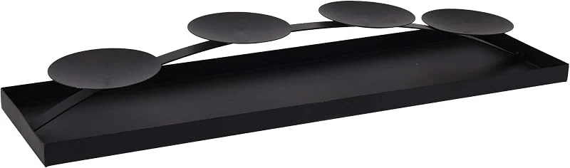 Besuche den Spetebo-Store Spetebo XXL Adventskerzenhalter 58 cm Metall schwarz für 4 Kerzen — Advent und Tisch