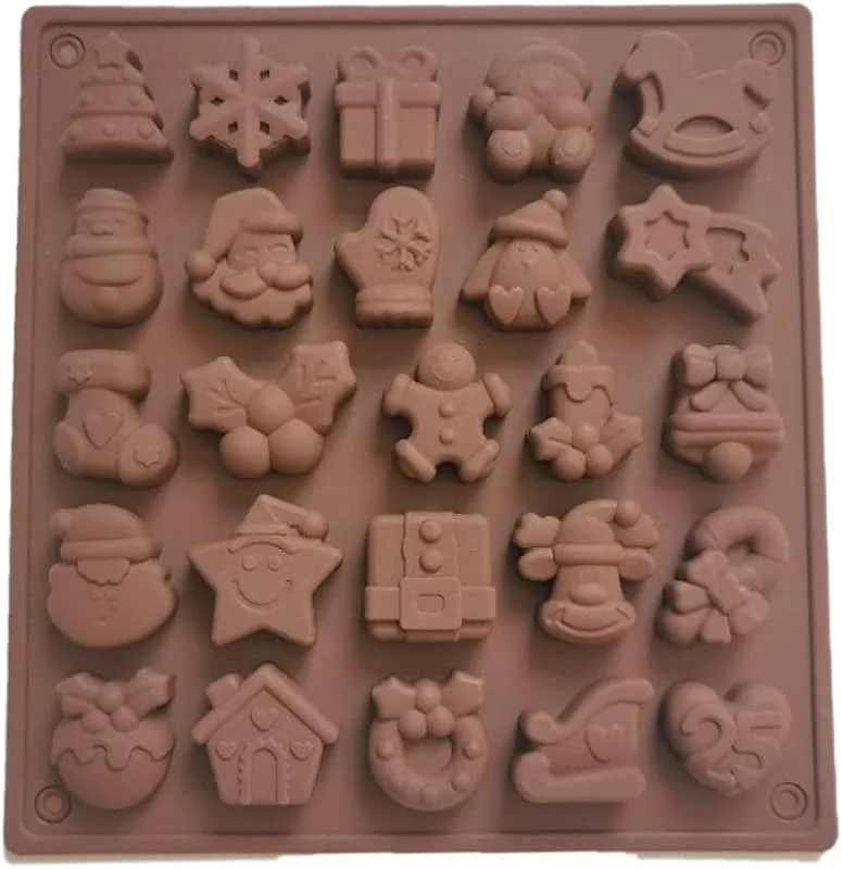Marke: Gcroet Weihnachts-Schokoladenform, Silikon-Gelee-Formen, antihaftbeschichtet, Süßigkeiten-Form für Kuchen, DIY.. — Weihnachtskueche