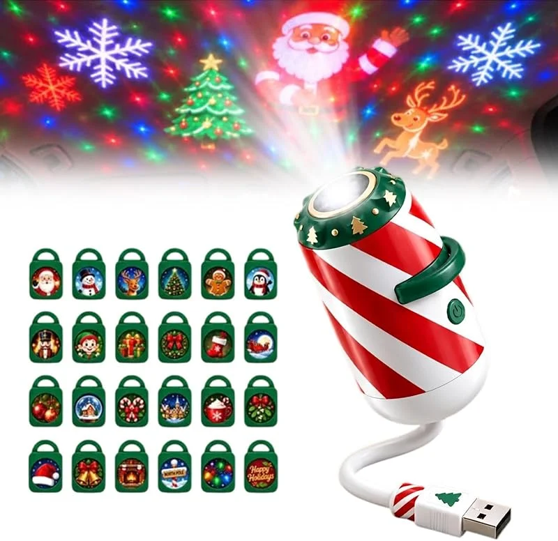 Marke: Generisch Weihnachts-Fensterprojektor – USB-betriebener Lichtprojektor — Weihnachtsbeleuchtung