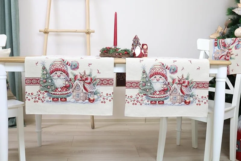 Besuche den textile idea-Store Tischläufer Weihnachten 45x140 cm Gobelin Silber-Lurex – Festtagsstimmung — Küche & Haushalt