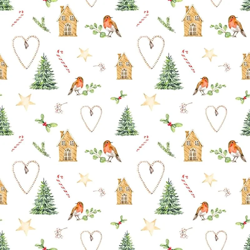 Marke: Anniversary House Tiflair Hygge Winter-Servietten, 3-lagig, Weiß — Advent und Tisch