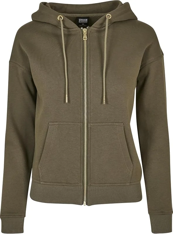 Besuche den Urban Classics-Store Urban Classics Ladies Classic Zip Hoody Frauen Kapuzenjacke schwarz — Weihnachtsmode