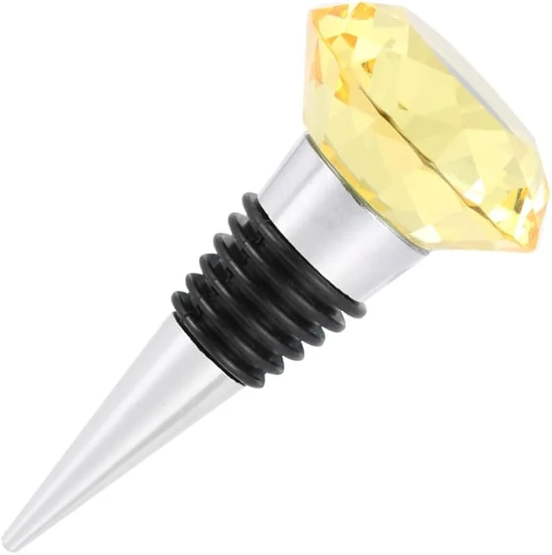 Marke: BESTOYARD BESTOYARD Metall Kristall Diamant Silikon Weinstopper Gold für Weinflaschen — Wein und Festtafel
