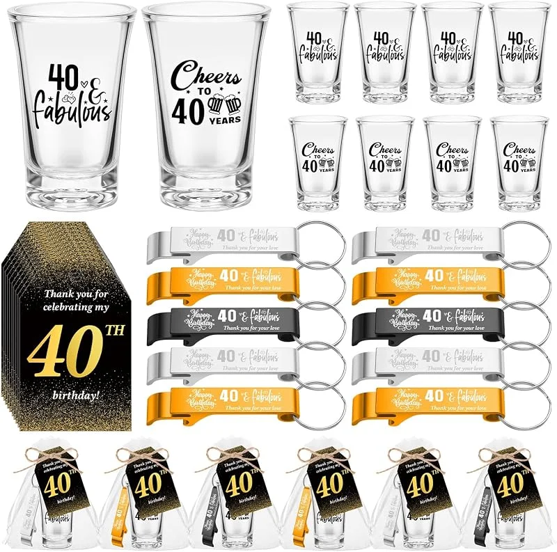 Marke: Domensi Domensi 50 Sets Gastgeschenke zum 40. Geburtstag, komplettes Geschenk-Set — Wein und Festtafel