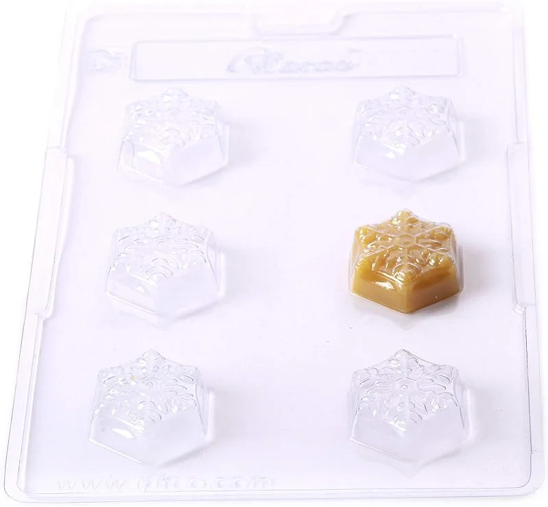 Besuche den Mystic Moments-Store Cacao Schneeflocken Schokoladenform 6 Hohlraum — Weihnachtskueche