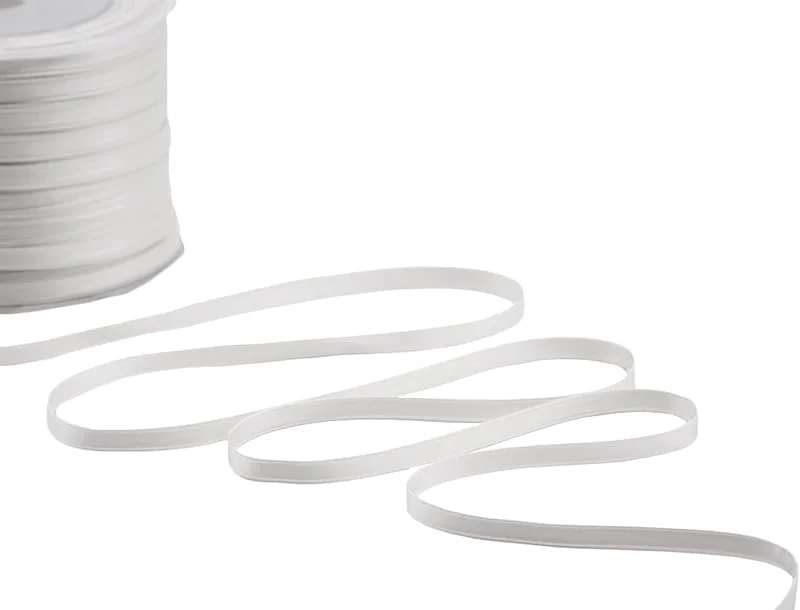 Besuche den Furlanis-Store Furlanis - Doppelsatinband, Italienische Gewebe - Optisch Weiß, 6 mm x 25 m — Geschenkverpackung