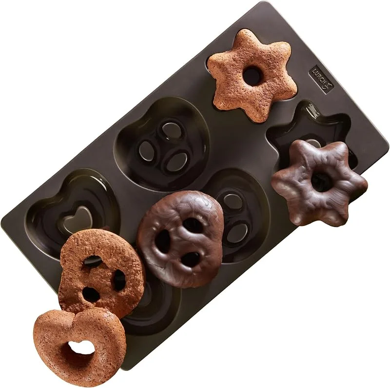 Besuche den Lurch-Store Lurch Lebkuchen Silikonbackform für Brezel, Herz & Stern, antihaftende Backform aus Silikon mit 15 Jahre Garantie — Weihnachtskueche