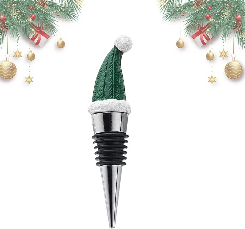 Marke: Générique Weihnachtsmützen-Weinstopper Festlicher Korken Getränkeverschluss Olivenöl — Wein und Festtafel