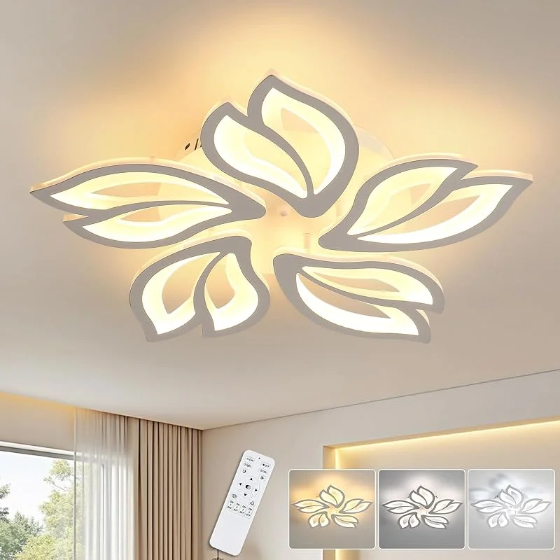 Besuche den Comely-Store Comely LED Deckenleuchte Dimmbar 45W mit Fernbedienung Farbwechsel — Kerzenlicht Abendessen